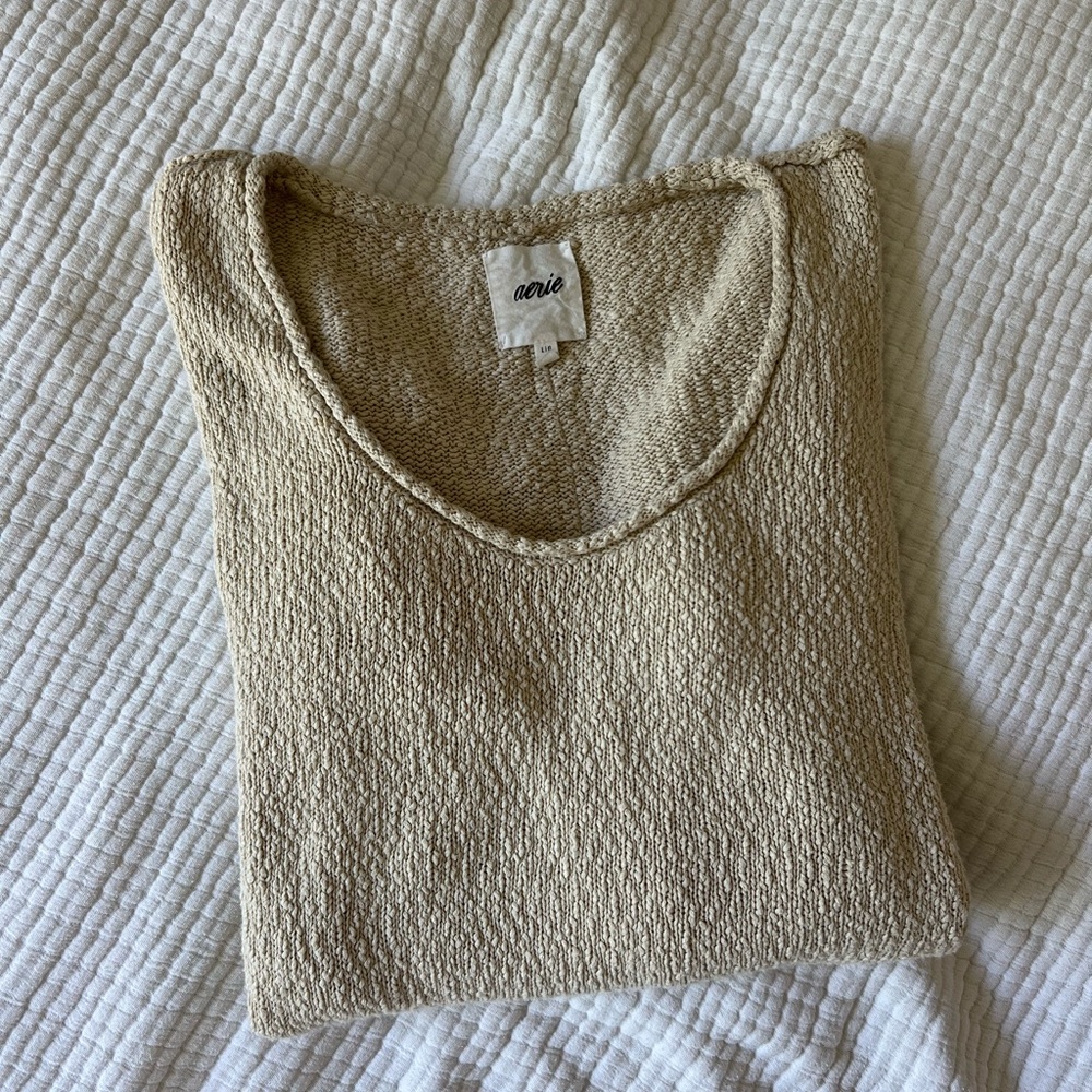 Aerie Oversized Knit Sweater (L)